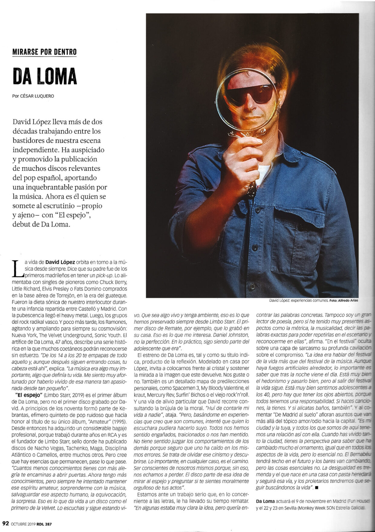 DA LOMA - Entrevista en Rockdelux