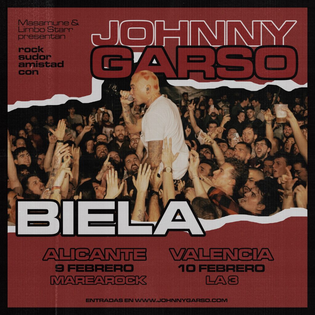 Cartel Johnny Garso+Biela